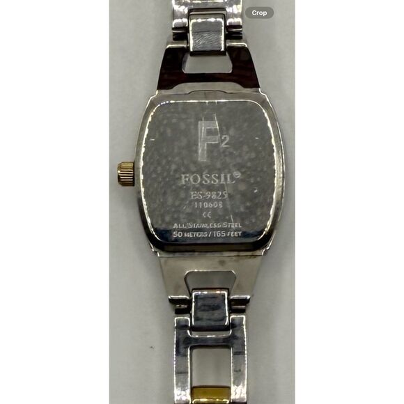 Fossil F2 Silver Tone Oval FaceCase Link Bracelet Band Watch Stainless Steel - Picture 10 of 10